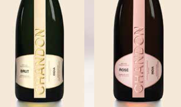 Chandon sparkles with brut, rosé